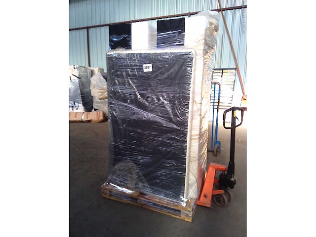 Box spring bed 160x200 cm - borst - matras - matras topper - witte pu - afbeelding 6 van  13