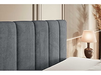 Box spring bed 180x200 - matras - matras topper - borst - donkergrijs fluweel - afbeelding 9 van  9