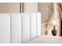 Box spring bed 180x200 - matras - matras topper - borst - white pu - afbeelding 8 van  9