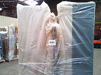 Box spring bed 180x200 - matras - matrastopper - borst - beige fluweel - afbeelding 1 van  4