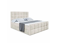 Box spring bed 180x200 - matras - matrastopper - borst - beige fluweel