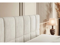 Box spring bed 180x200 - matras - matrastopper - borst - beige fluweel - afbeelding 10 van  10