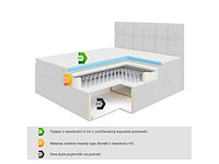 Box spring bed 180x200 - matras - matrastopper - borst - beige fluweel - afbeelding 3 van  11