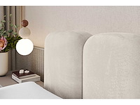 Box spring bed 180x200 - matras - matrastopper - borst - beige fluweel - afbeelding 9 van  11