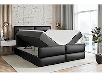 Box spring bed 200x200 - matras - matras topper - borst - pu black - afbeelding 5 van  10