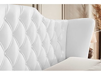 Box spring bed 200x200 - matras - matras topper - borst - white pu - afbeelding 12 van  14