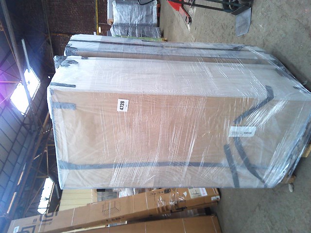 Box spring bed 200x200 - matras - matrastopper - borst - beige fluweel - afbeelding 1 van  2