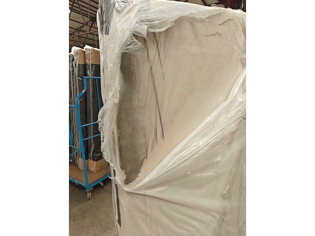 Box spring bed 200x200 - matras - matrastopper - borst - beige fluweel - afbeelding 6 van  13