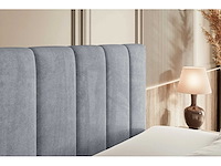 Box springbed 200x200 - matras - matras topper - borst - grijs fluweel - afbeelding 11 van  11