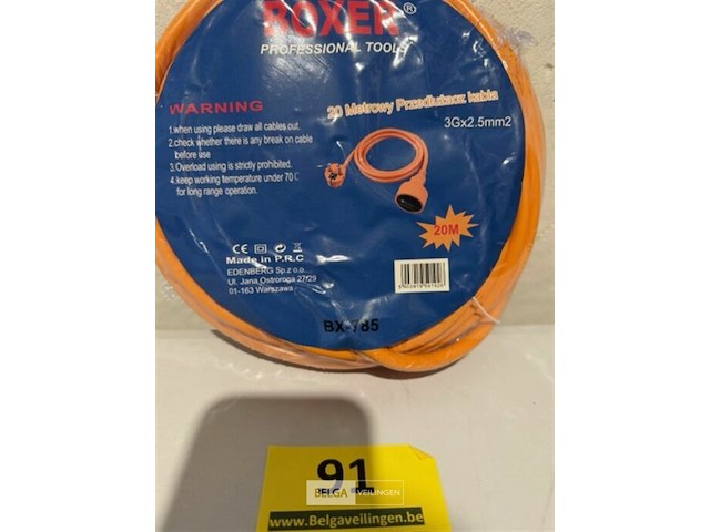 Boxer verlengkabel 20m 3g x 2,5mm - afbeelding 3 van  3