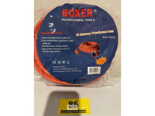 Boxer verlengkabel 30m 3g x 2,5mm - afbeelding 2 van  3