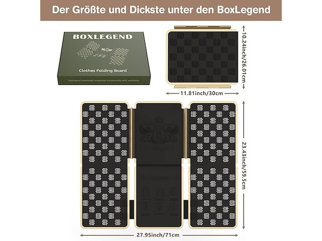 Boxlegend v7 opvouwbaar bord voor kleding en wasgoed - afbeelding 3 van  4