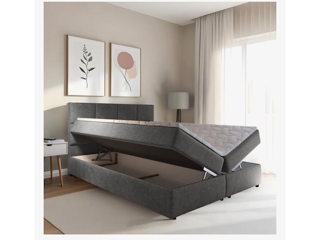 Boxspring - 200 x 180 cm.-incl. topper 4 cm. - afbeelding 2 van  2