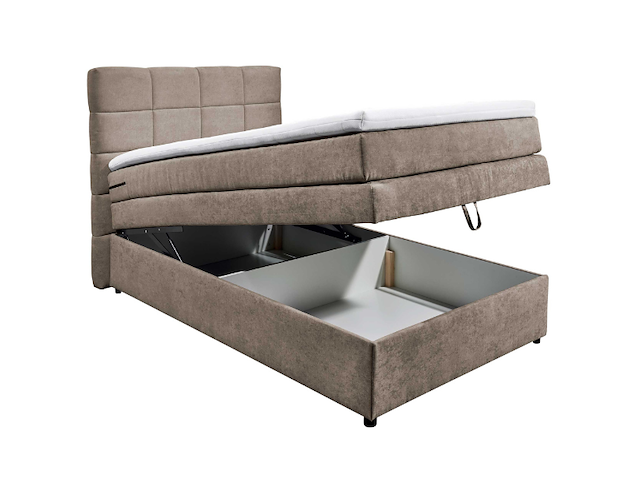 Boxspring tahoe 120x200cm met opbergruimte - taupe - afbeelding 1 van  3