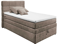 Boxspring tahoe 120x200cm met opbergruimte - taupe - afbeelding 2 van  3