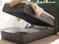 Boxspring tahoe 120x200cm met opbergruimte - taupe - afbeelding 3 van  3