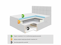 Boxspringbed 180x200 - matras - matrastopper - borst - donkergrijs fluweel - afbeelding 8 van  8