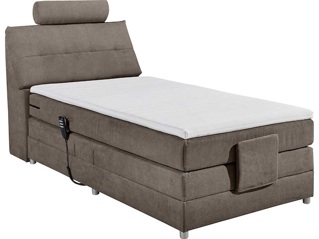 Boxspringbet 120 x 200 elektrisch - matrastopper, hoofdsteun en opbergruimte in het hoofdeinde. - afbeelding 3 van  8