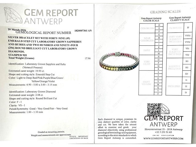 Bracelet 22.01ct - afbeelding 7 van  7