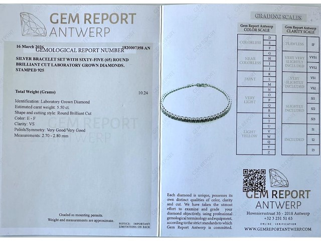Bracelet 5.50ct - afbeelding 7 van  7