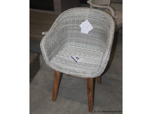 Braga armstoel: 'uitvoering: teak + wicker grijs - afbeelding 1 van  1