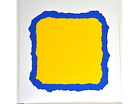 Bram bogart - geel in blauw - zeefdruk - afbeelding 2 van  7