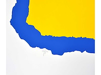 Bram bogart - geel in blauw - zeefdruk - afbeelding 4 van  7