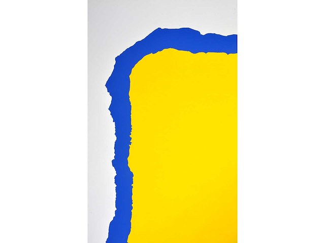 Bram bogart - geel in blauw - zeefdruk - afbeelding 5 van  7