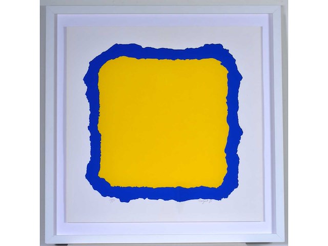 Bram bogart - grote kleurenzeefdruk - ingelijst - afbeelding 1 van  10