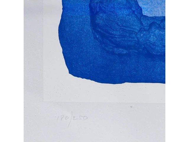Bram bogart (1921-2012), blue square, lithograph, n° 180/250 33 x 33 cm. (12.99 x 12.99 in.), frame: 43.5 x 56.5 cm. (17.12 x 22.23 in.) - afbeelding 5 van  5