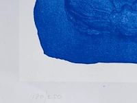 Bram bogart (1921-2012), blue square, lithograph, n° 180/250 33 x 33 cm. (12.99 x 12.99 in.), frame: 43.5 x 56.5 cm. (17.12 x 22.23 in.) - afbeelding 5 van  5