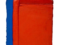 Bram bogart (1921-2012), 'oranjeenblauw', febr. 1970, mixed media 64 x 56 cm. (25.19 x 22.05 in.)