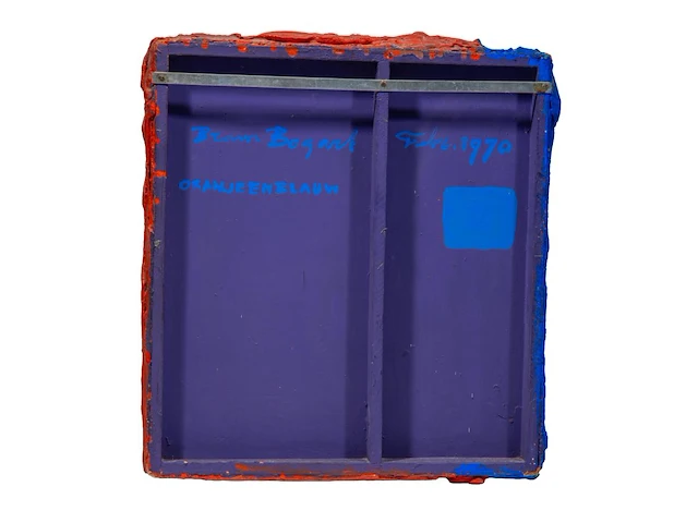 Bram bogart (1921-2012), 'oranjeenblauw', febr. 1970, mixed media 64 x 56 cm. (25.19 x 22.05 in.) - afbeelding 2 van  9