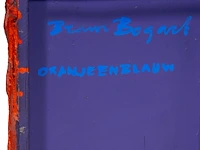 Bram bogart (1921-2012), 'oranjeenblauw', febr. 1970, mixed media 64 x 56 cm. (25.19 x 22.05 in.) - afbeelding 4 van  9