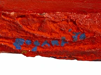 Bram bogart (1921-2012), 'oranjeenblauw', febr. 1970, mixed media 64 x 56 cm. (25.19 x 22.05 in.) - afbeelding 5 van  9