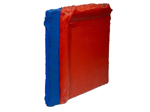 Bram bogart (1921-2012), 'oranjeenblauw', febr. 1970, mixed media 64 x 56 cm. (25.19 x 22.05 in.) - afbeelding 6 van  9