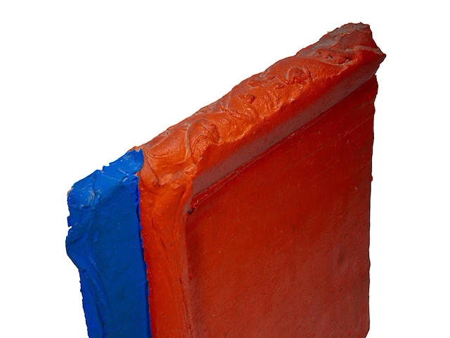 Bram bogart (1921-2012), 'oranjeenblauw', febr. 1970, mixed media 64 x 56 cm. (25.19 x 22.05 in.) - afbeelding 7 van  9