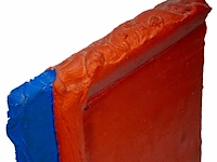 Bram bogart (1921-2012), 'oranjeenblauw', febr. 1970, mixed media 64 x 56 cm. (25.19 x 22.05 in.) - afbeelding 7 van  9