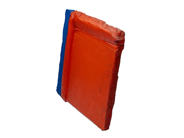 Bram bogart (1921-2012), 'oranjeenblauw', febr. 1970, mixed media 64 x 56 cm. (25.19 x 22.05 in.) - afbeelding 8 van  9