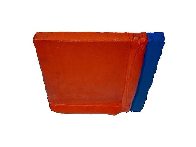Bram bogart (1921-2012), 'oranjeenblauw', febr. 1970, mixed media 64 x 56 cm. (25.19 x 22.05 in.) - afbeelding 9 van  9