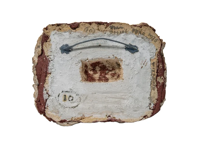 Bram bogart (1921-2012), 'witbruin', nr. 10, febr. 1975, 1/1, mixed media 45 x 34 cm. (17.71 x 13.39 in.) - afbeelding 4 van  11