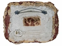 Bram bogart (1921-2012), 'witbruin', nr. 10, febr. 1975, 1/1, mixed media 45 x 34 cm. (17.71 x 13.39 in.) - afbeelding 4 van  11