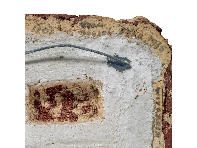 Bram bogart (1921-2012), 'witbruin', nr. 10, febr. 1975, 1/1, mixed media 45 x 34 cm. (17.71 x 13.39 in.) - afbeelding 9 van  11