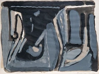 Bram van velde (1895-1981), abstract composition, lithograph, n° 146/300 48 x 65 cm. (18.89 x 25.58 in.), frame: 50 x 67 cm. (19.67 x 26.37 in.)