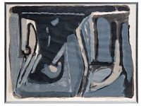 Bram van velde (1895-1981), abstract composition, lithograph, n° 146/300 48 x 65 cm. (18.89 x 25.58 in.), frame: 50 x 67 cm. (19.67 x 26.37 in.) - afbeelding 2 van  5