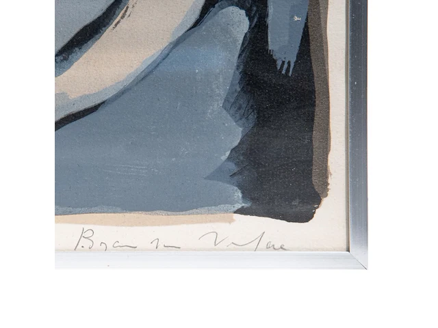 Bram van velde (1895-1981), abstract composition, lithograph, n° 146/300 48 x 65 cm. (18.89 x 25.58 in.), frame: 50 x 67 cm. (19.67 x 26.37 in.) - afbeelding 4 van  5