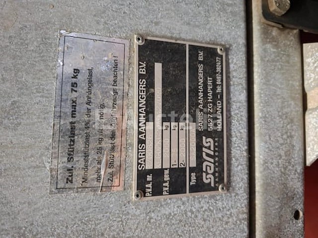 Brand dubbelassige geremde aanhanger (xlg0pkc20ao427090) - afbeelding 2 van  10