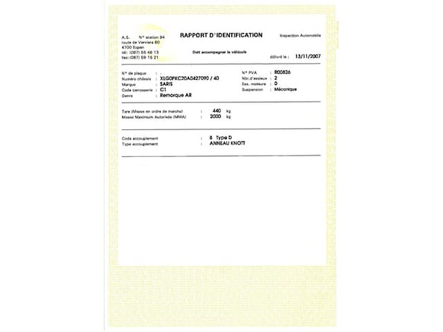 Brand dubbelassige geremde aanhanger (xlg0pkc20ao427090) - afbeelding 8 van  10