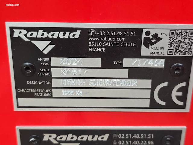 Brandhoutprocessor / zaag-kloofmachine rabaud-... - afbeelding 4 van  68