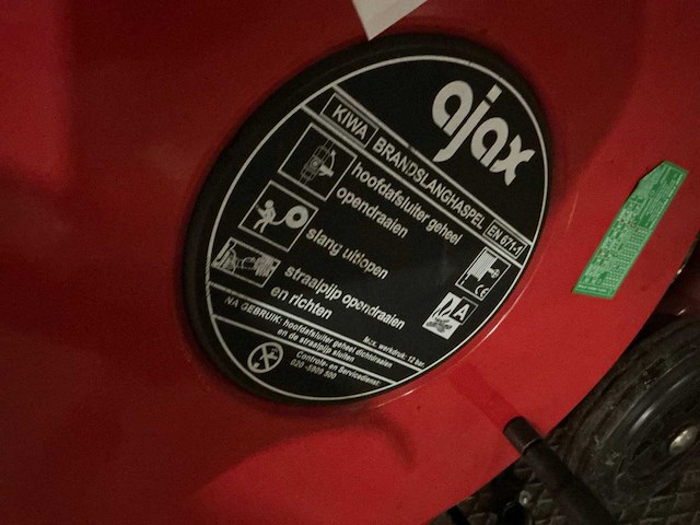 Brandslanghaspel op kar - afbeelding 3 van  3